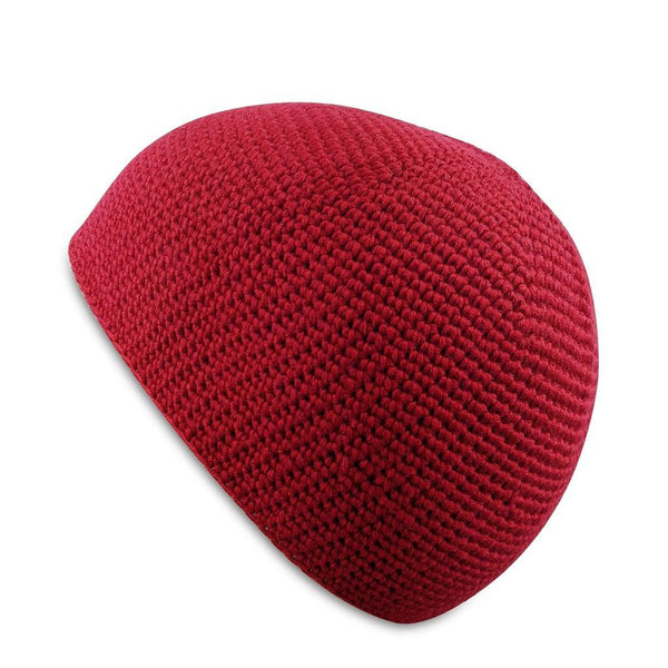 Red - Close Knit Handmade Kufi Skull Cap