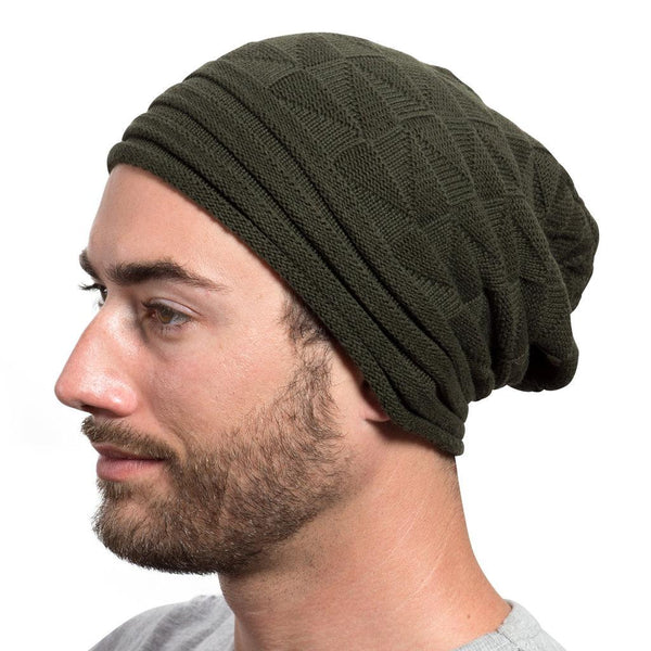 Slouchy Triangle Beanie for Men and Women Made with 100% Cotton - All Season Wear